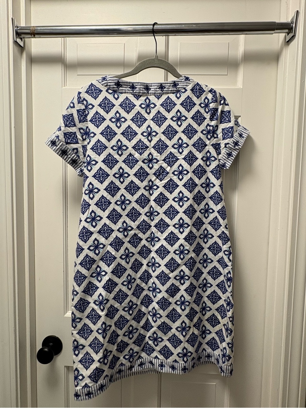 Vineyard Vines Blue and White Printed Mini Dress - Picture 3 of 4